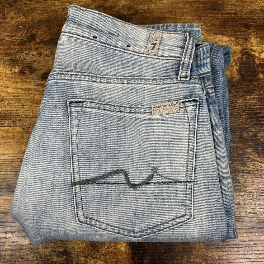 7 For All Mankind Adrien Womens Blue Jeans Pants Denim 29